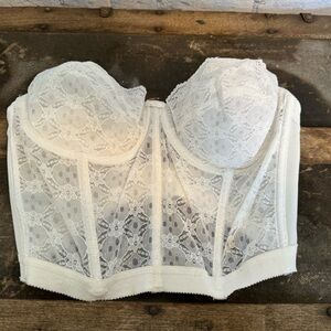Vintage 1980’s SEARS Corset Bustier Lace Nylon Lycra Blend 40C